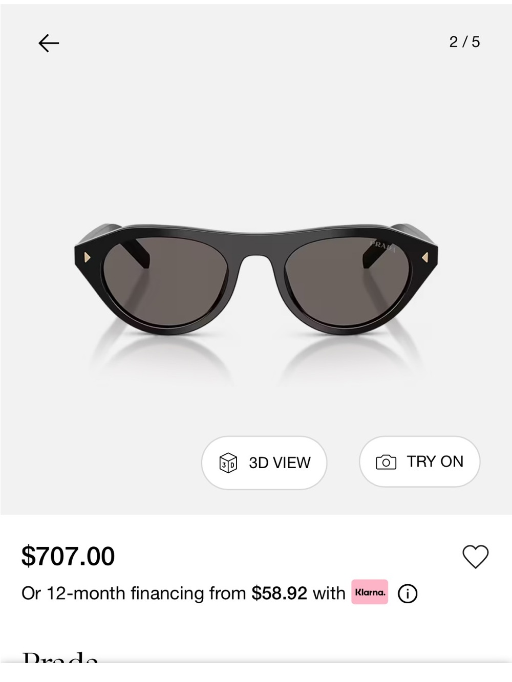 Prada Black Sunglasses SPRB15